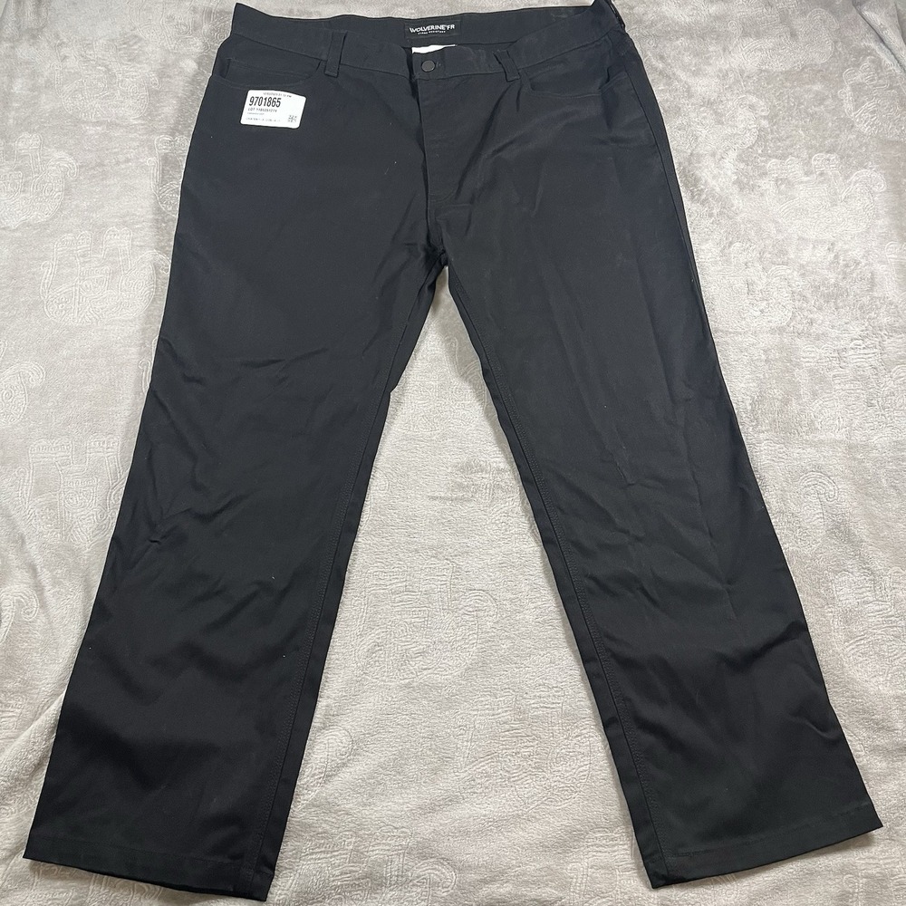 Wolverine Men FR Stretch Black Denim Pants‎ 42/30